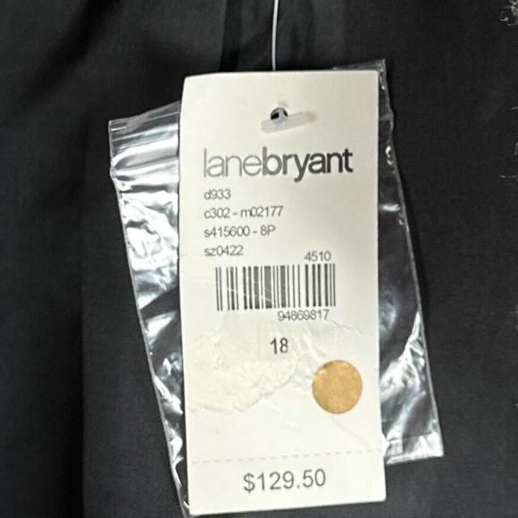 LANE BRYANT Blazer Womens 18 Purple Long Sleeve‎ Striped Embellished Open Front - Picture 5 of 14